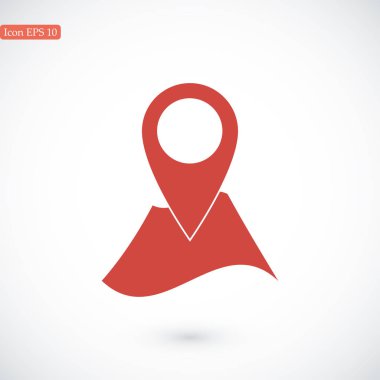 harita simgesi üzerinde toplu iğne