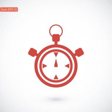 Stopwatch Düz Simgesi