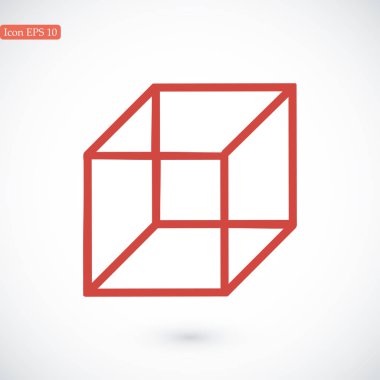  küp düz simgesi