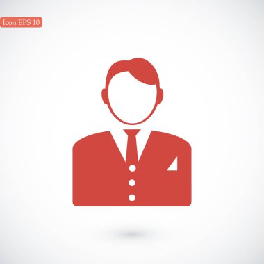 İşadamı Düz Simge