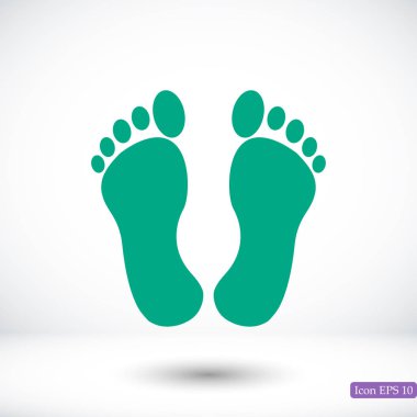 ayakları düz simgesi