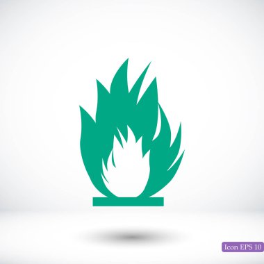 basit yangın simgesi