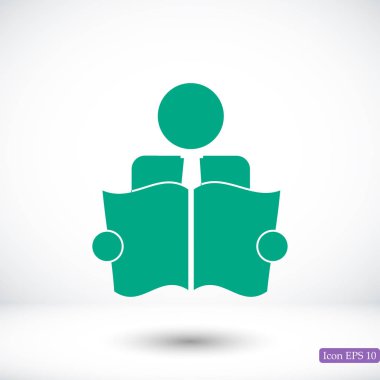 kitap okuyucu işareti simgesi