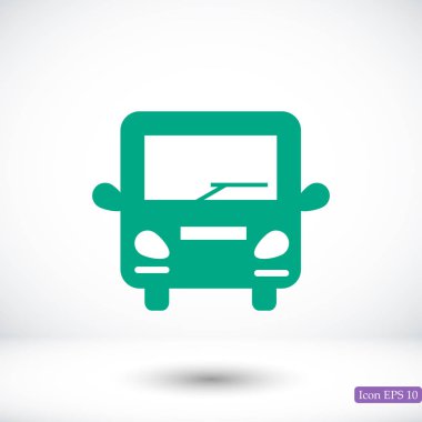 Otobüs Düz Simgesi