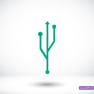 USB düz simgesi