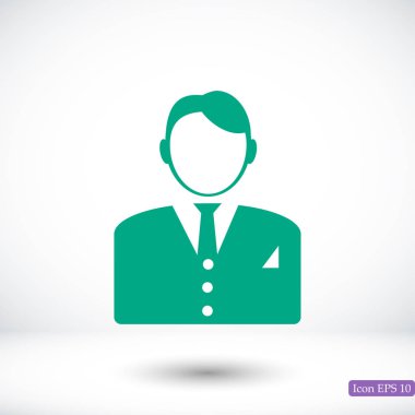 İşadamı Düz Simge