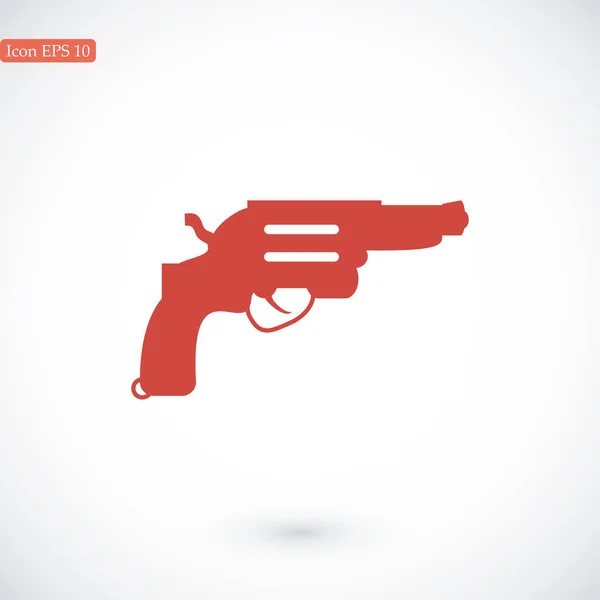 Icône plate Revolver — Image vectorielle