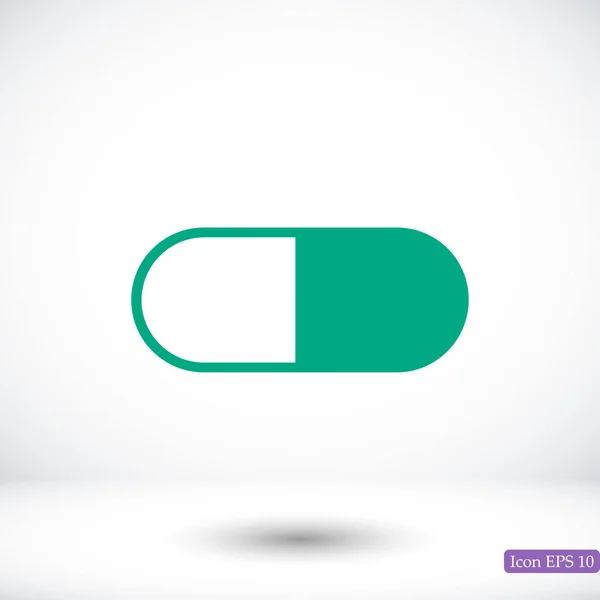 Medicina capsul ícone — Vetor de Stock