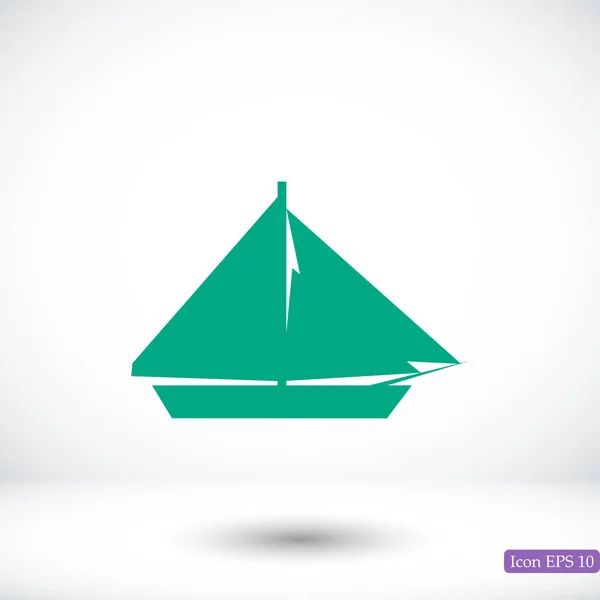 Segelboot-Ikone — Stockvektor
