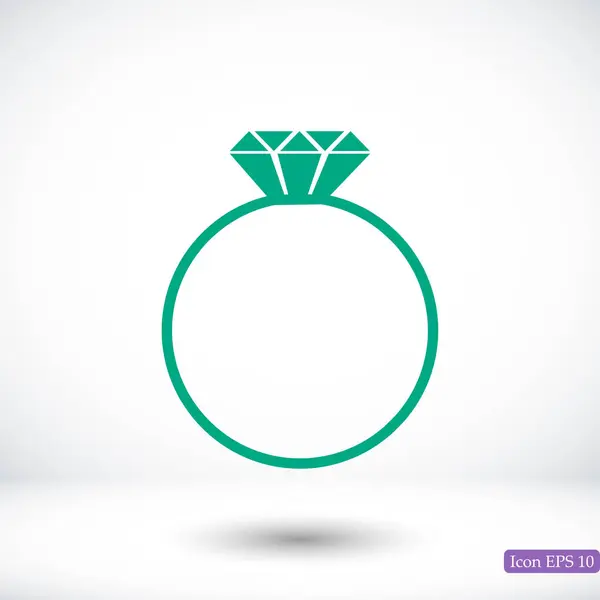 Icono de anillo simple — Vector de stock