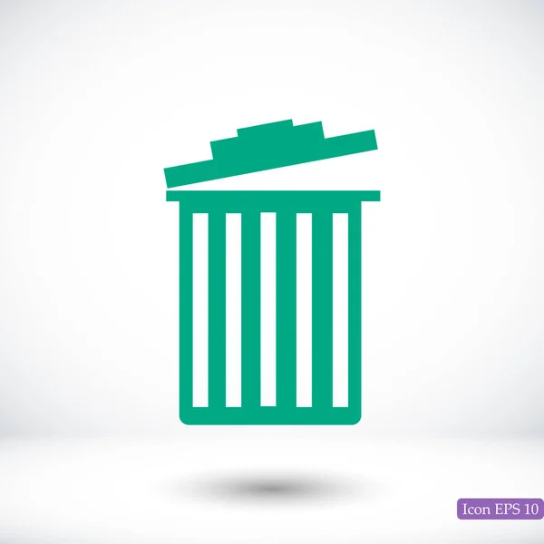 Icône du seau poubelle — Image vectorielle