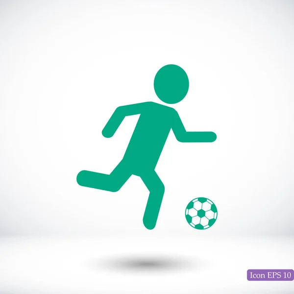 Silueta de jugador de fútbol — Vector de stock