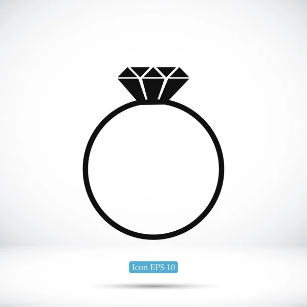 Icono de anillo simple — Vector de stock