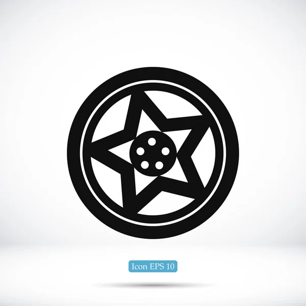 Icono de disco de rueda — Vector de stock
