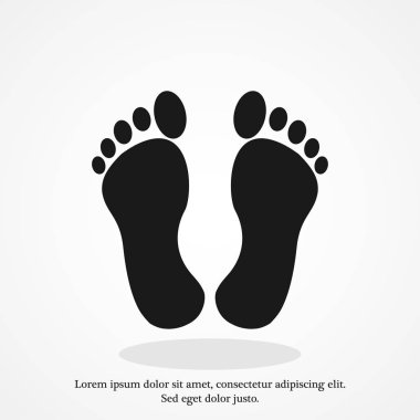 ayakları düz simgesi