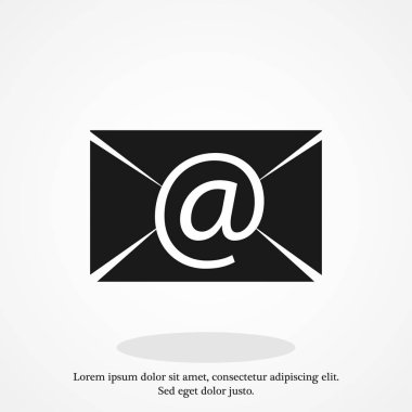 e- posta iletisi düz simgesi