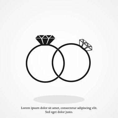 Yüzük düz simgesi