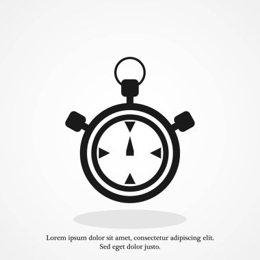 Stopwatch Düz Simgesi