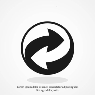 Geri dönüşüm vektör işareti simgesi