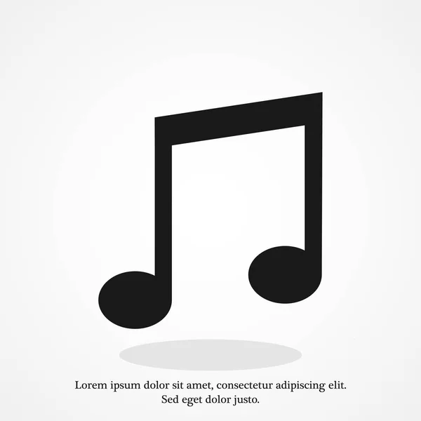 Muziek platte pictogram — Stockvector