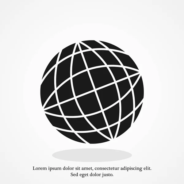 Icona piatta Globe — Vettoriale Stock