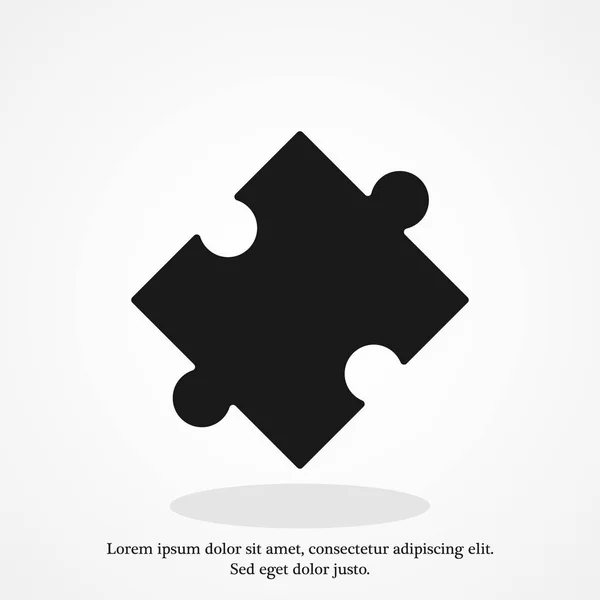 Puzzel platte pictogram — Stockvector