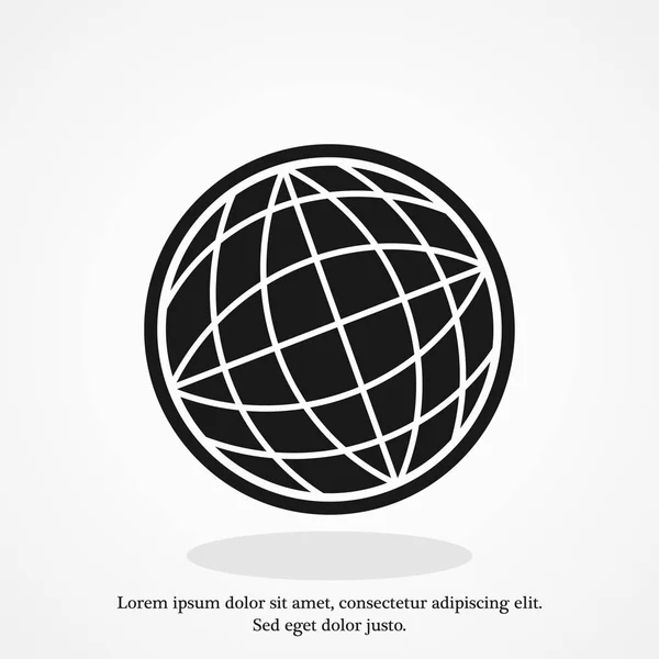Icona piatta Globe — Vettoriale Stock