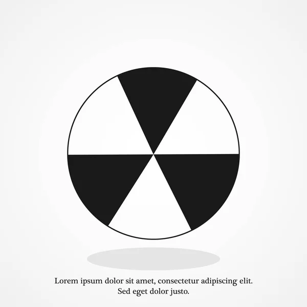 放射性标记喷涂金属桶图标上 — 图库矢量图片