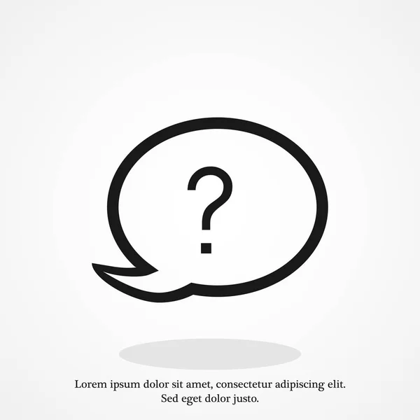Chat, ícone de pergunta — Vetor de Stock
