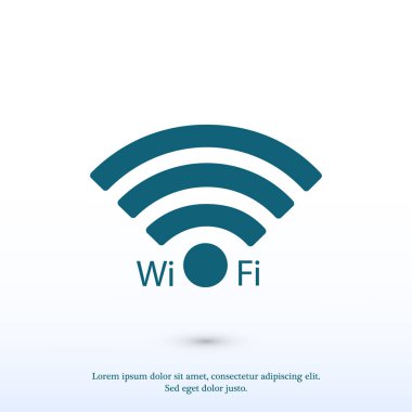 Wi-fi düz simgesi