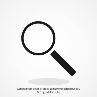 Büyüteç düz simge