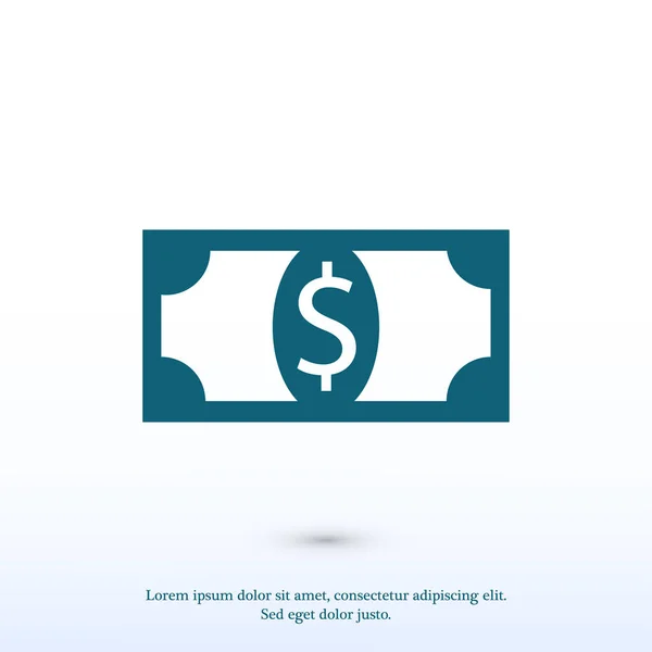 Geld icoon, illustratie — Stockvector