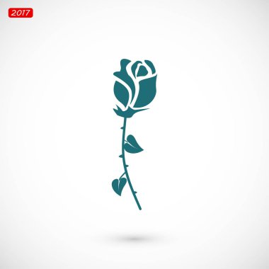 Gül simgesi silüeti