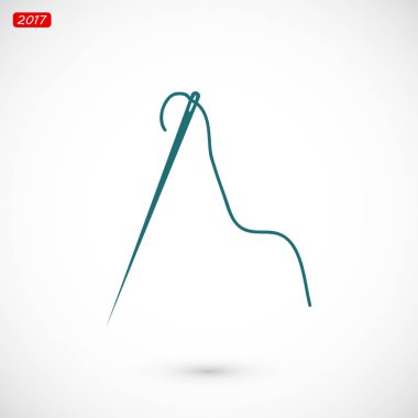 iş parçacığı simgesi ile iğne