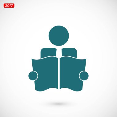 kitap okuyucu işareti simgesi