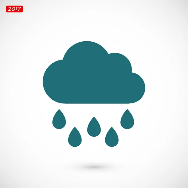 Icône météo pluvieuse — Image vectorielle