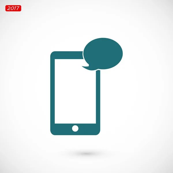Ícone sms telefone móvel — Vetor de Stock
