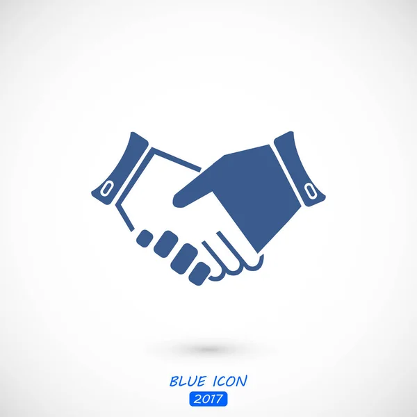 Handshake icono web — Vector de stock