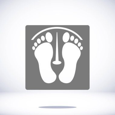 ayak izleri düz simgesi