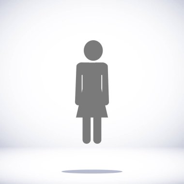 Kadın düz simgesi