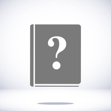 kitap ve soru işareti simgesi