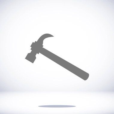 Çekiç düz simgesi