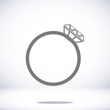 Yüzük düz simgesi