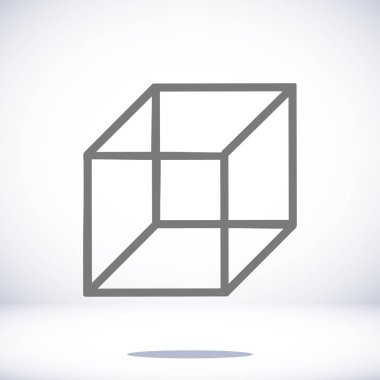 küp düz simgesi