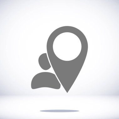 İşaretçi düz simgesi