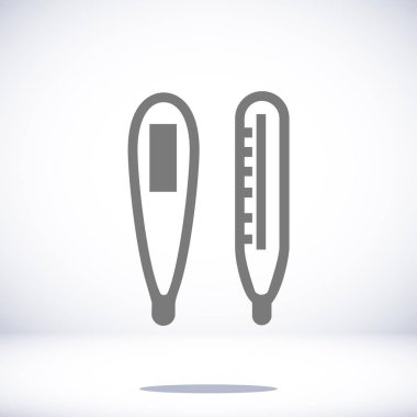termometre düz simgesi