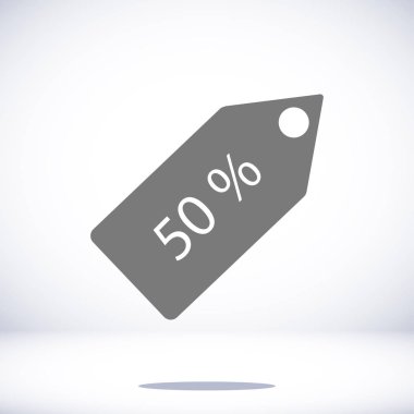 % 50 bir ses etiketi simgesi