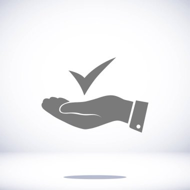 düz simgesi onaylamak