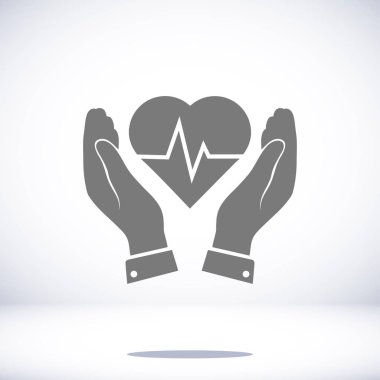 Kalp ve el simgesi
