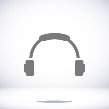 kulaklık yassı simgesi